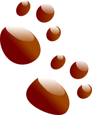 Abstract Brown Footprints Illustration PNG Image