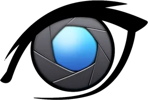 Abstract Camera Shutter Eye Logo PNG Image