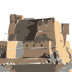 Abstract Castle Illustration PNG Image