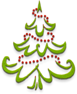 Abstract Christmas Tree Design PNG Image