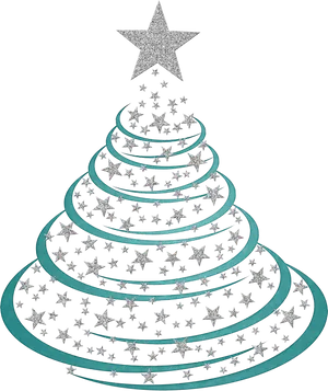 Abstract Christmas Tree Design PNG Image