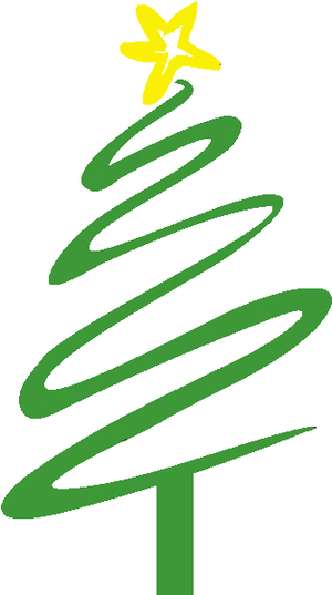 Abstract Christmas Tree Graphic PNG Image