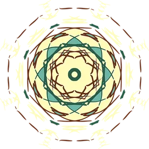 Abstract Circle Kaleidoscope Pattern PNG Image