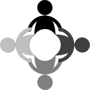 Abstract Circles Design Blackand White PNG