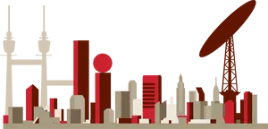 Abstract City Silhouette PNG Image