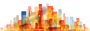 Abstract Cityscape Artwork PNG Image