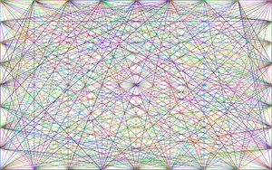 Abstract Colorful Network Pattern PNG Image