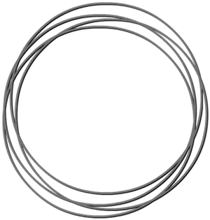 Abstract Concentric Circles Black Background PNG Image