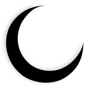 Abstract Crescent Moon Illustration PNG Image