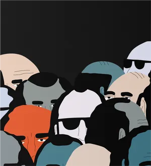 Abstract Crowd Illustration PNG Image