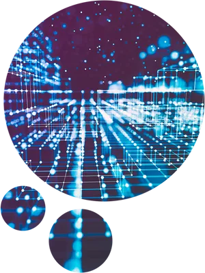 Abstract Cryptocurrency Network Visualization PNG Image