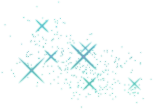 Abstract Cyan Snowflakes Pattern PNG Image