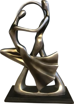 Abstract Dancing Figure Sculpture PNG Image