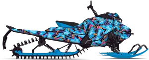 Abstract Design Snowmobile PNG Image