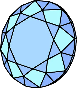 Abstract Diamond Facet Design PNG Image