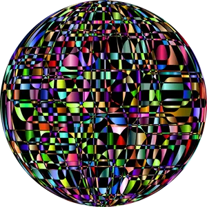 Abstract Disco Ball Illustration PNG Image