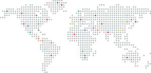 Abstract Dotted World Map PNG Image