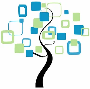 Abstract Family Tree Graphic PNG Image