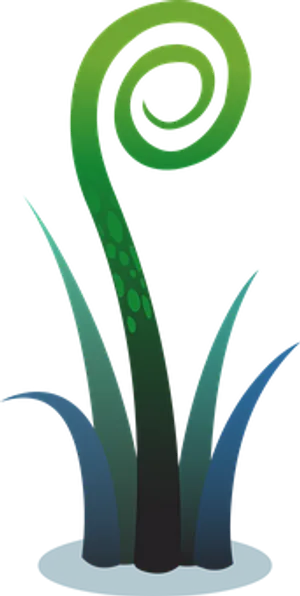 Abstract Fern Spiral Vector PNG Image