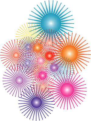 Abstract Fireworks Display PNG Image