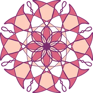 Abstract Floral Mandala Pattern PNG Image