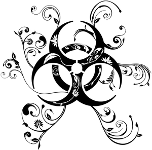 Abstract Floral Ornament Design PNG