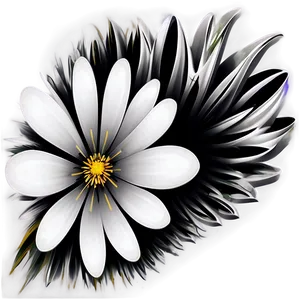 Abstract Flower Black And White Png 05252024 PNG Image