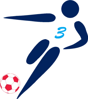 Abstract Football Player Icon PNG Image