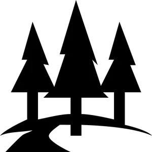 Abstract Forest Silhouette PNG