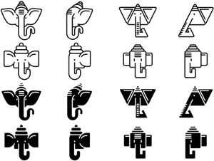 Abstract_ Ganesh_ Symbols PNG Image