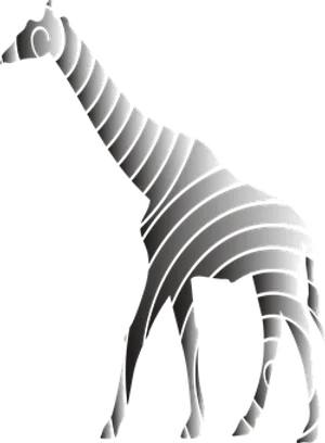 Abstract Giraffe Silhouette Art PNG Image