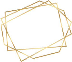 Abstract Golden Geometric Frame PNG Image