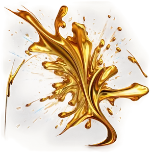 Abstract Golden Splash Artwork Png 93 PNG Image