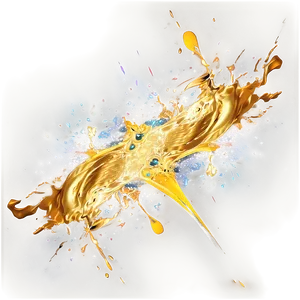 Abstract Golden Splash Artwork Png Sqm PNG Image