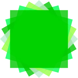 Abstract Green Geometric Layers.png PNG Image