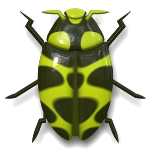 Abstract Green Ladybug Illustration PNG Image