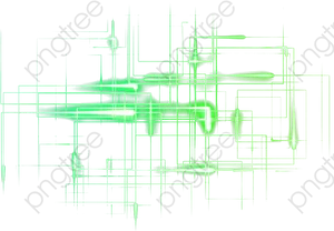 Abstract Green Neon Lines PNG Image