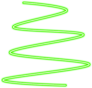 Abstract Green Neon Spiral PNG Image