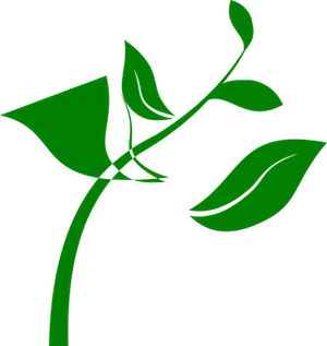 Abstract Green Plant Graphic PNG Image