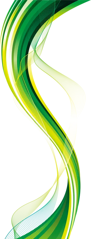 Abstract Green Wave Design PNG Image