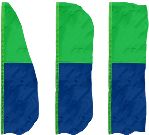 Abstract Greenand Blue Banners PNG Image