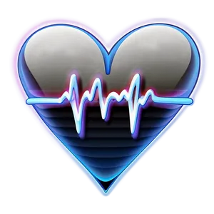 Abstract Heartbeat Line Design Png Mns PNG Image