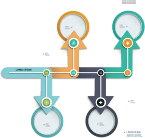 Abstract Infographic Flowchart Design PNG Image