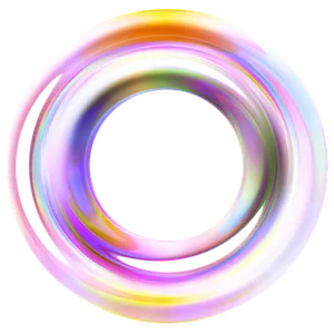 Abstract Iridescent Ring Art PNG Image