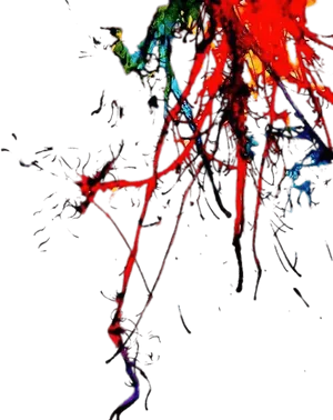 Abstract Ketchup Splatter Art PNG Image