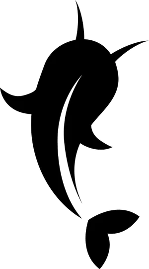 Abstract Koi Fish Silhouette PNG Image