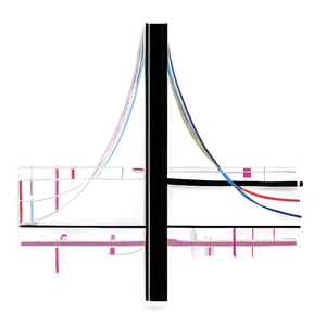 Abstract Line Art Bridge Design PNG Image