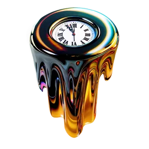 Abstract Melting Clock Design Png Mse43 PNG Image