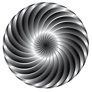 Abstract Metallic Spiral Illusion PNG Image