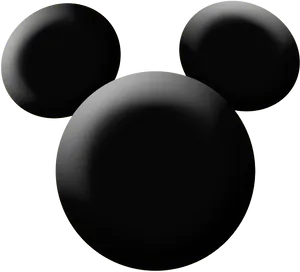 Abstract Mickey Mouse Head3 D Render PNG Image